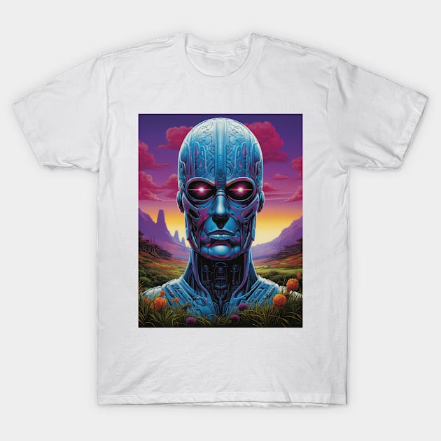 Robot Dreamscape T-Shirt by TooplesArt